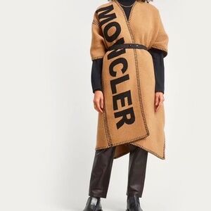 MONCLER Wool Logo Poncho Cape Coat Moncler  $  1 Like